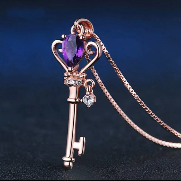 0.40ct Genuine Amethyst S925 Necklace - Picture 3 of 12